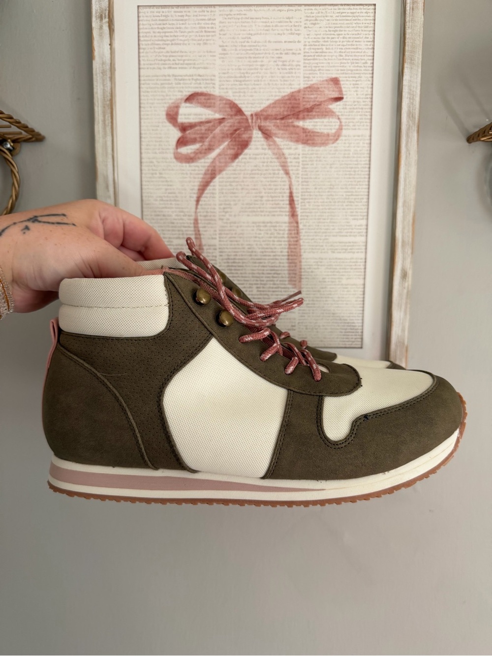 New Green & Pink Hiking “Sneakers” Size 10